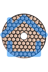 Алмазный гибкий шлифовальный круг Matrix, 100 мм, P 100, сухое шлифование, 5шт.