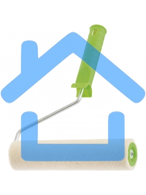 Валик ВЕЛЮР с ручкой, 100 мм, ворс 5 мм, D 36 мм, D ручки - 6 мм Россия Сибртех