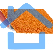 Терка пластмассовая Matrix, гидрорезиновое покрытие 18 мм, 270x130 мм, двухкомпонентная ручка