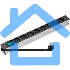 Блок распределения питания Sysmatrix PD 0804.019 гор.размещ. 8xSchuko базовые 10A Schuko 1.8м