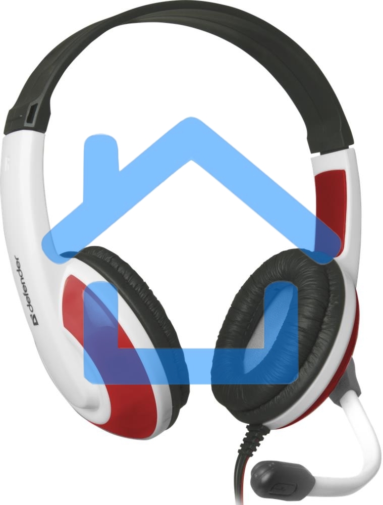 Наушники Defender Warhead G-120 красный/белый кабель 2 м