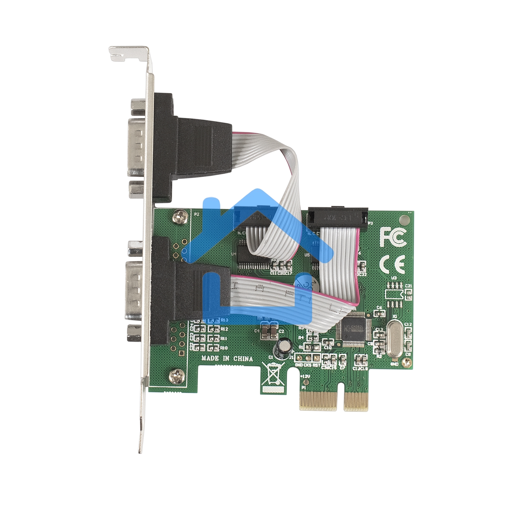 Контроллер ExeGate EXE-307 PCI-E, 2*COM port (OEM)