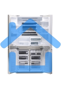 Холодильник Sharp SJGX98PWH белое стекло четырехкамерный 394/211л морозилка снизу