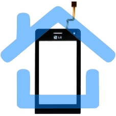 Сенсорное стекло (тачскрин) для LG VIEWTY KU990, черное