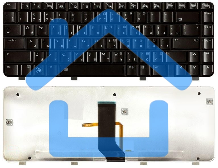 Клавиатура для ноутбука HP Pavilion DV3-2000 DV3-2100 черная с подсветкой
