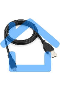 Кабель USB2.0 Pro Cablexpert CCP-mUSB2-AMBM-1M, AM/microBM 5P, 1м, экран, черный, пакет