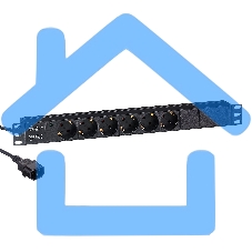 Блок розеток горизонтальный ExeGate ServerPro PDU-19H604 Al-6S-C14-2.5, 19