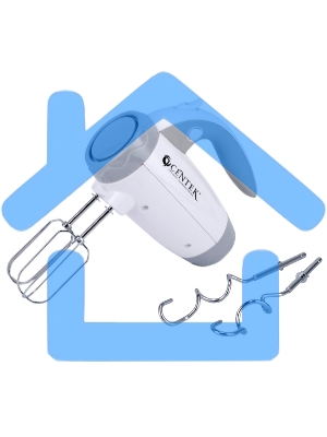 Миксер Centek CT-1114 (белый/серый) 350Вт, 6 скоростей+турбо, взбивание/замешивание