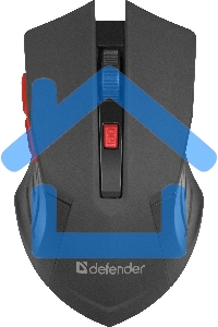 Мышь беспроводная Defender Accura MM-275 красный, 1600 dpi, радиоканал, USB, кнопки - 6