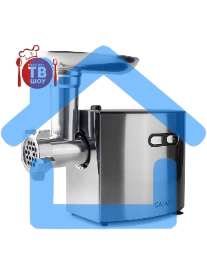 Мясорубка электрическая Galaxy Line GL 2400, серебристый, 1200 Вт, корпус из нержавеющей стали, функция 