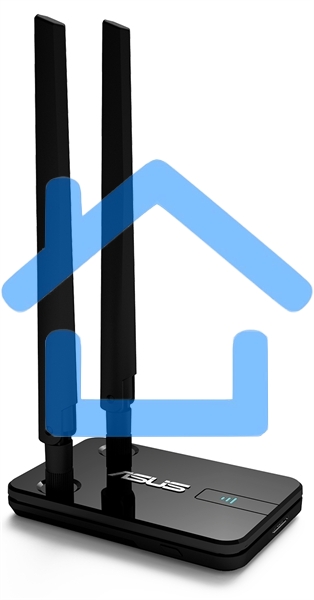 Адаптер ASUS USB-AC58, WI-FI 802.11ac, 400 + 867 Mbps USB 3.0 Adapter +2 внешняя антенна