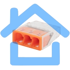 Экспресс-клемма Rexant СМК 2273-203, 3-проводная 0.5-2.5 мм², прозрачная, блистер (5 шт./уп.)