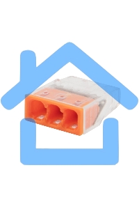 Экспресс-клемма Rexant СМК 2273-203, 3-проводная 0.5-2.5 мм², прозрачная, блистер (5 шт./уп.)