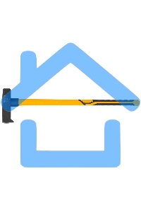 Колун-кувалда 3000 г, кованая, фибергласовая рукоятка c TPR покрытием, 880 мм Denzel