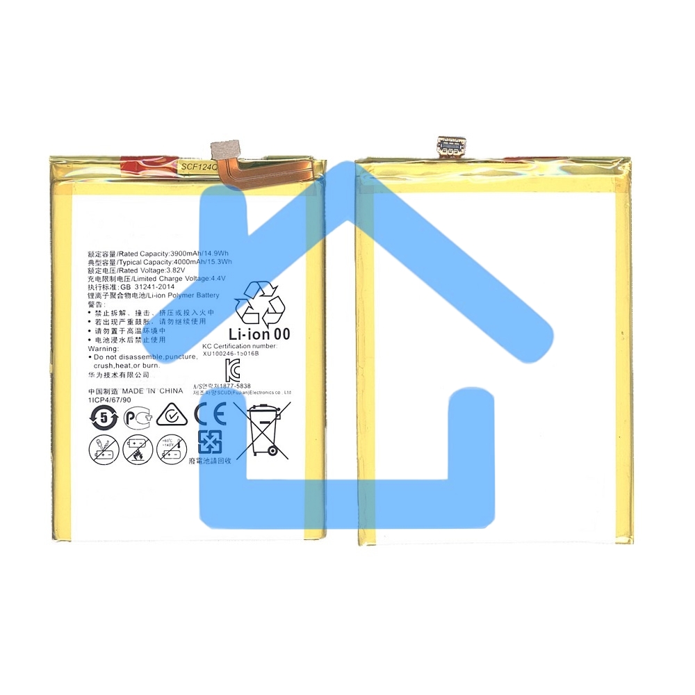 Аккумуляторная батарея для Huawei Ascend Mate 8 4000mAh / 15.20Wh 3,8V HB396693ECW