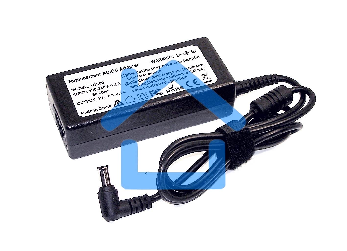 Блок питания для монитора и телевизора LCD 19V 3.10A 59W (6.5x4.4mm) OEM