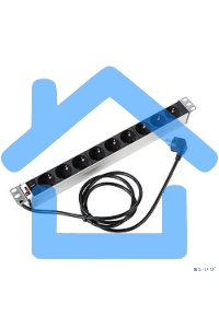 Блок розеток Rem-16 с инд., 9 Shuko, 16A, алюм., 19