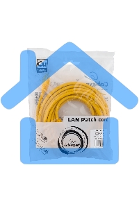 Патч-корд медный UTP Cablexpert PP10-7.5M/Y кат.5, 7.5м, литой, многожильный (желтый)