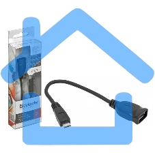 Кабель-переходник Defender microUSB (M) - USB (F) /для подкл. устр. USB Flash, HDD, мыши, и и т.д./ поддерж. режим OTG.