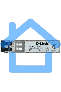 Трансивер D-Link DEM-310GT/DD, 1-port mini-GbIC LX Single-mode Fiber Transceiver (up to 10km, support 3.3V power), DDM support