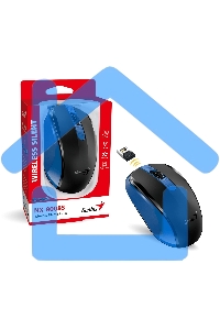 Мышь беспроводная Genius NX-8008S синий, 1200 dpi, радиоканал, USB, кнопки - 3