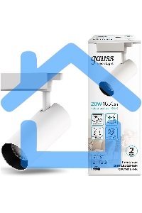 Светильник трековый цилиндр 20W 1650lm 4000K 180-240V IP20 65*210мм белый угол 24º LED