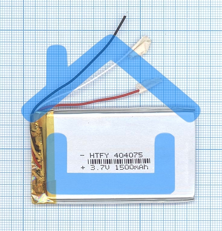 Аккумулятор Li-Pol (батарея) 4*40*75мм 3pin 3.7V/1500mAh