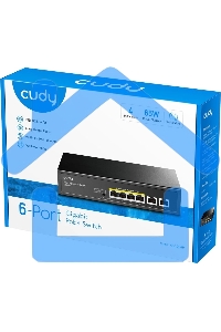 Коммутатор Cudy GS1006P (L2) 6x1Gbит/с 6PoE+ неуправляемый