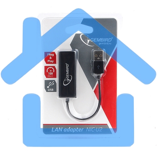 Сетевой адаптер Ethernet Gembird NIC-U2 USB 2.0 - Fast Ethernet adapter