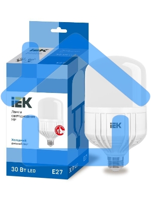 Лампа светодиодная HP 30Вт 230В 6500К E27 ИЭК LLE-HP-30-230-65-E27