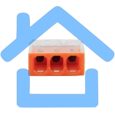 Экспресс-клемма Rexant СМК 2273-203, 3-проводная 0.5-2.5 мм², прозрачная, блистер (5 шт./уп.)