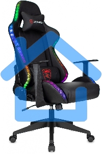 Кресло игровое Zombie GAME RGB черный эко.кожа/ткань крестов. пластик