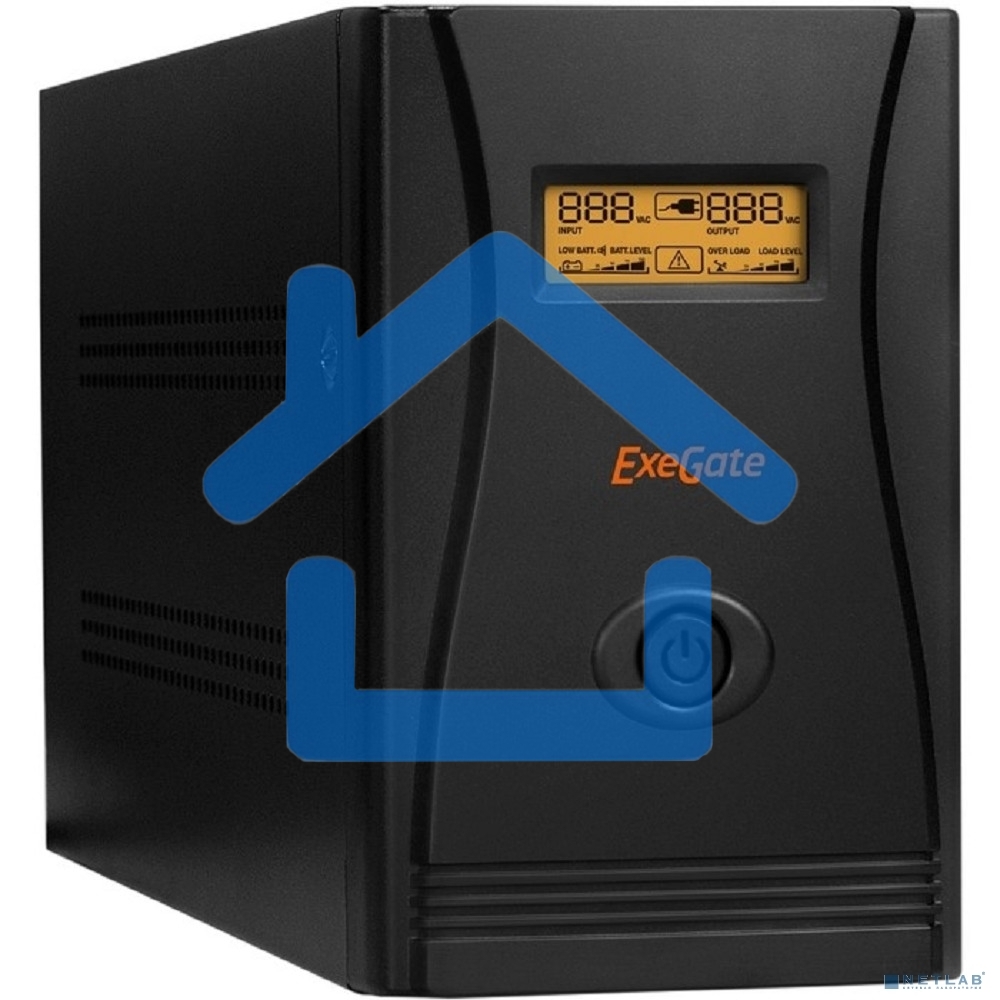 Источник бесперебойного питания ExeGate EP285484RUS SpecialPro Smart LLB-1000.LCD.AVR.C13.RJ.USB 1000VA/650W, LCD, AVR, 6*IEC-C13, RJ45/11, USB, черный