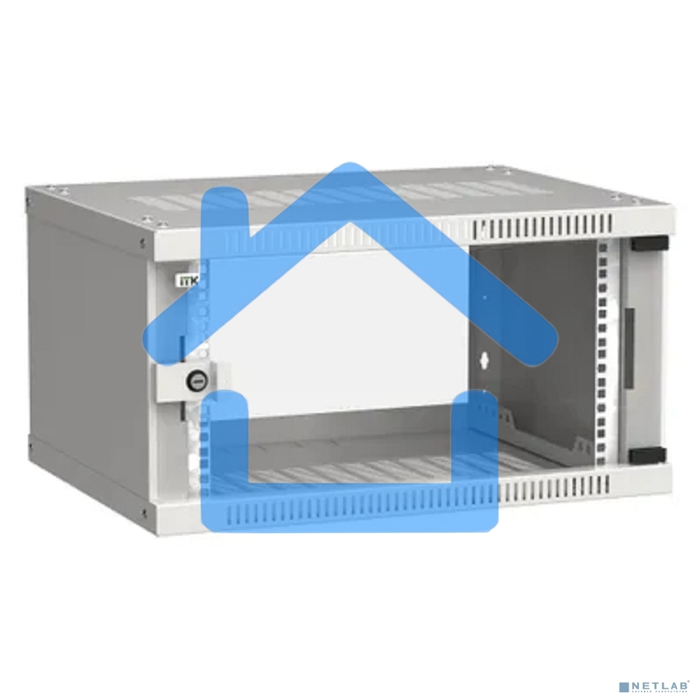 Шкаф ITK LWE3-06U64-GF LINEA WE 6U 600x450 мм дверь стекло серый