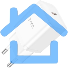Сетевое зарядное устройство Hoco N27 White 20W 3A+2.22A+1.67A (PD+QC+AFC) USB-C универсальное белый