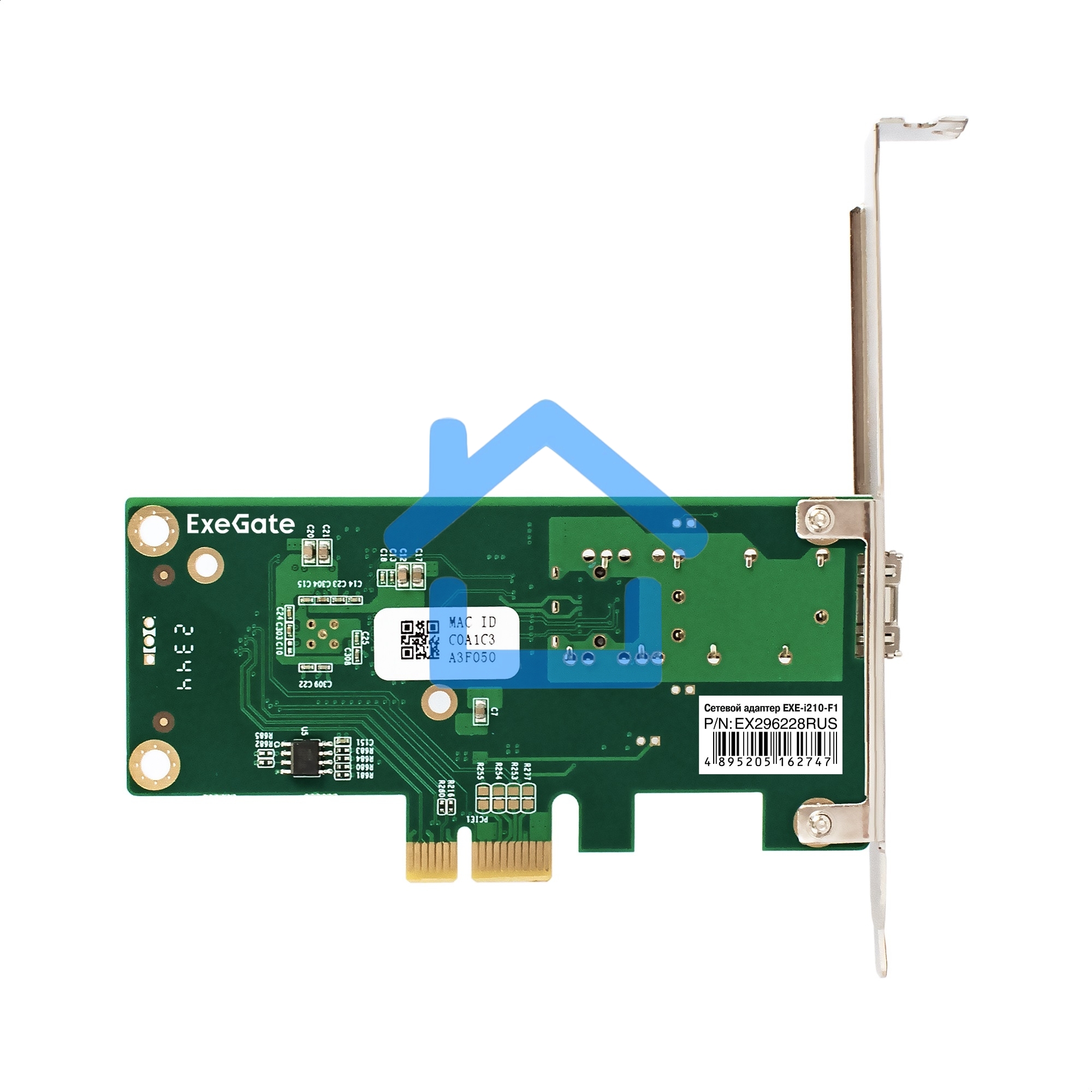 Комплект: Сетевой адаптер SFP ExeGate EXE-i210-F1 + Трансивер Multi-Mode до 550м EXT-1G-MM850-LC2-550M (EX296228RUS: PCI-E x1 v2.0, порты 1x SFP (10/100/1000Mb/s), Gigabit Server NIC Intel Chipset I210-F1 + EX298329RUS: Tx:850/Rx:850 нм, до 500 м, разъем 