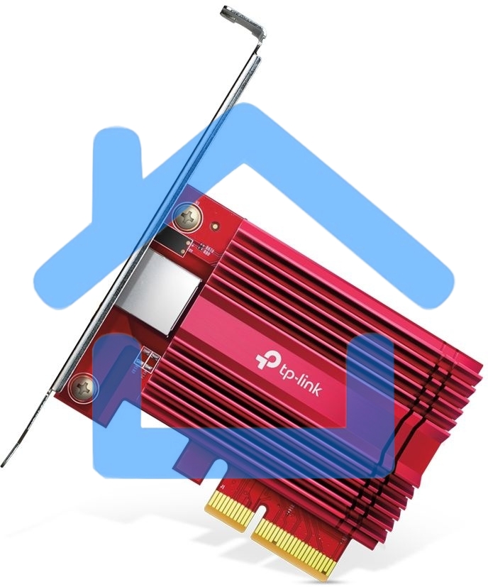 Сетевой адаптер 10 Gigabit PCI-E network adapter, 1 PCI Express 3.0 X4 interface, 1 100/1000/10000Mbps Ethernet port, come with Low-Profile and Full-Height Brackets