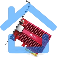 Сетевой адаптер 10 Gigabit PCI-E network adapter, 1 PCI Express 3.0 X4 interface, 1 100/1000/10000Mbps Ethernet port, come with Low-Profile and Full-Height Brackets