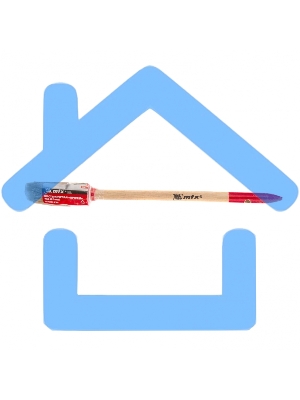 Кисть круглая Профи №2 (20 мм), натуральная щетина, деревянная ручка MTX 82041