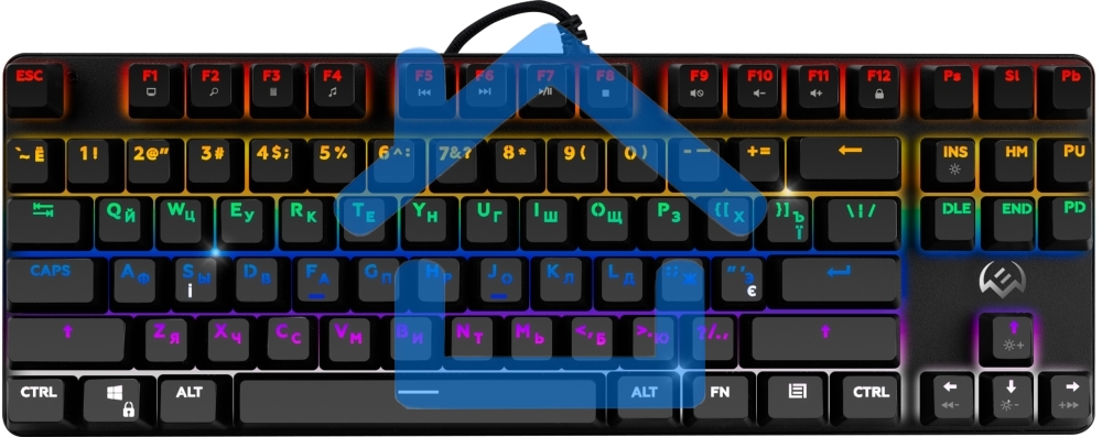Игровая клавиатура SVEN KB-G9150 (Outemu Blue switches, USB, 87 кл., ПО, RGb-подсветка)
