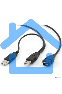 Кабель удлинитель USB 2.0 2xAM/AF 1.8м Gembird PRO, позол.конт., черный, пакет CCP-USB22-AMAF-6