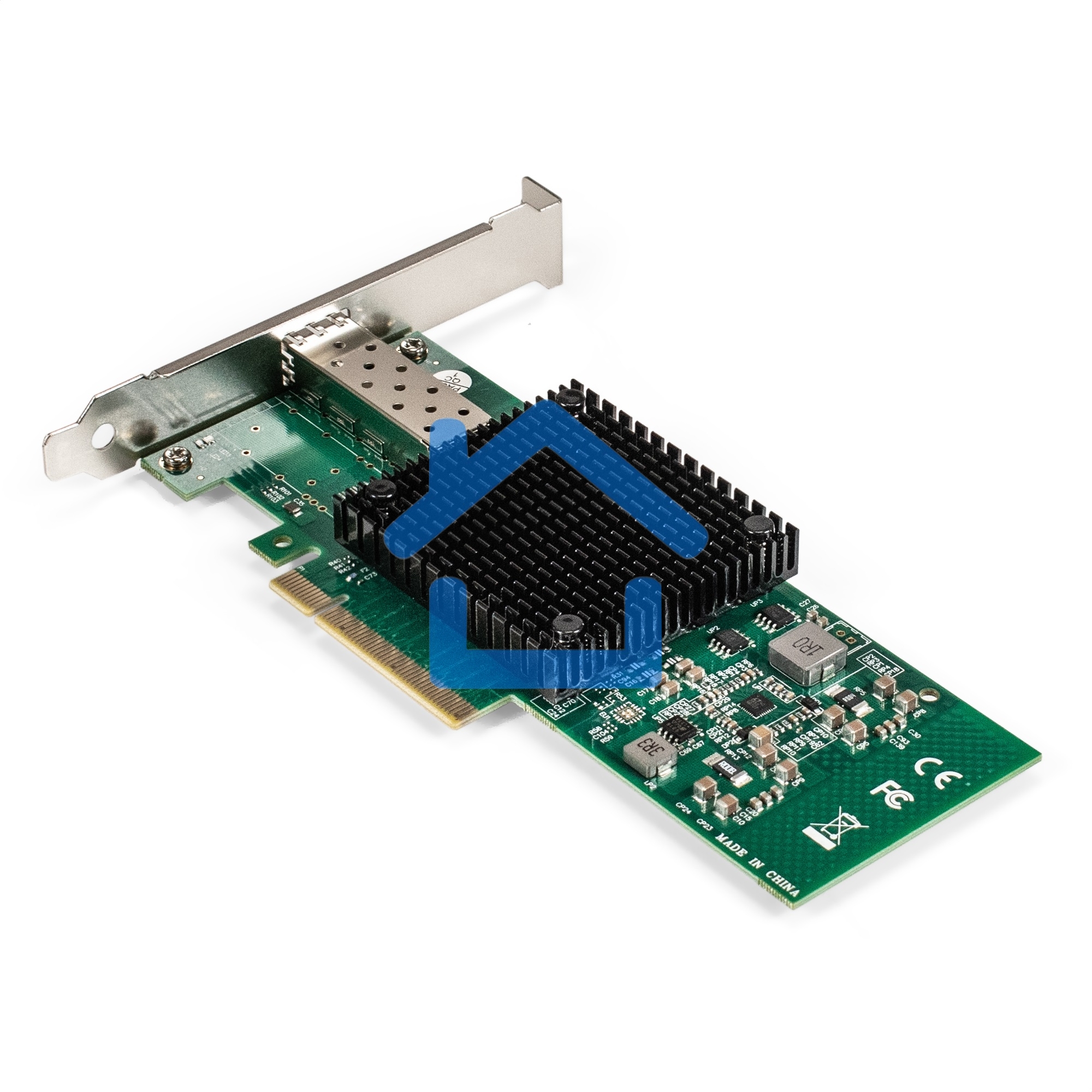Сетевой адаптер ExeGate EXE-X520-DA1 (PCI-E x8 v3.0, порты 1xSFP+ 10Gb/s (10/5/2.5/1Gb/s, 100Mb/s), Server NIC Intel Chipset JL82599EN)