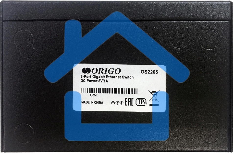 Неуправляемый коммутатор ORIGO OS2205/A2A 5x1000Base-T, корпус металл