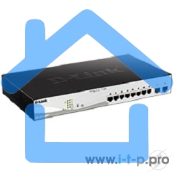 Коммутатор D-Link DGS-1210-10MP/F1A Настраиваемый коммутатор WebSmart с 8 портами 10/100/1000Base-T и 2 портами 1000Base-X SFP (8 портов с поддержкой PoE 802.3af/802.3at (30 Вт), PoE-бюджет 130 Вт)