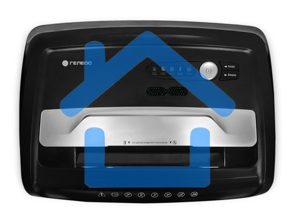 Шредер ГЕЛЕОС УО36-4 (DIN P-4) фрагмент 3,9x30мм, 33 листа (70гр./м²), 36 литров, Уничт.скобы,скрепки,пл.карты,CD.
