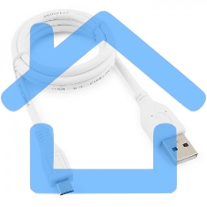 Кабель USB2.0 Pro Cablexpert CCP-mUSB2-AMBM-W-1M, AM/microBM 5P, 1м, экран, белый, пакет