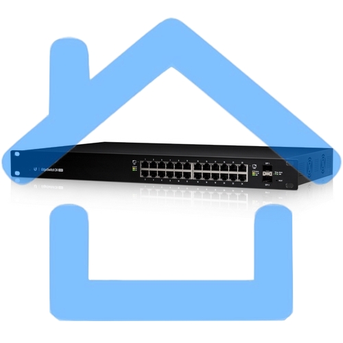 Коммутатор [ES-24-250W EU] Ubiquiti EdgeSwitch 24-250W 24 порта, раздача питания 24/48В на всех портах, суммарная мощность 250W