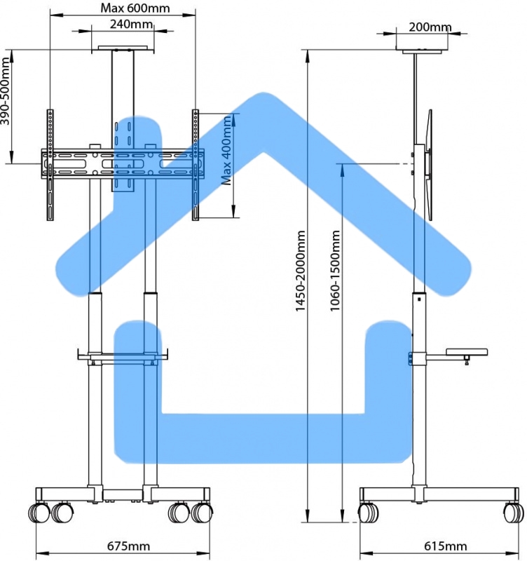 Подставка для телевизора Arm Media PT-STAND-8 черный 32
