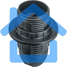 Патрон электрический Navigator NLH-PL-R1-E14-BL пласт. люстровый с кольцом