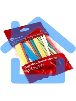 Набор трубок термоусадочных ТУТ 4/2; 6/3; 8/4; 10/5; 12/6 (7 цветов по 5шт 100мм) PROxima EKF tut-n-4-r